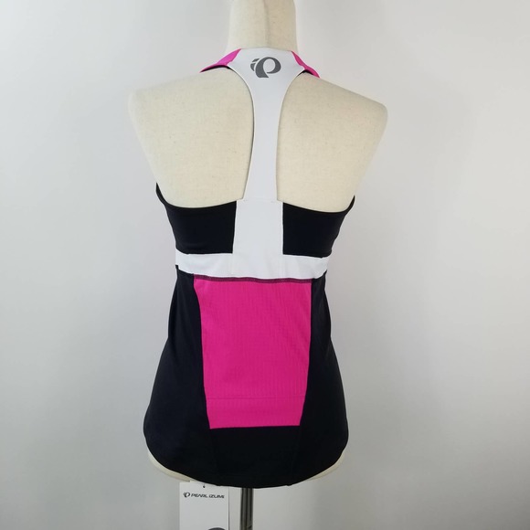 Pearl Izumi Fuchsia and Black Racerback Tank Top - Picture 4 of 11